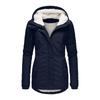 Women's Hooded Cotton Jacket with Plush Lining - Medium Long Style for Autumn/Winter