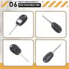WO-2 Buttons Remote Key Shell For Ssangyong Actyon Kyron Rexton Uncut Blade Key Fob Cover Case Replacement
