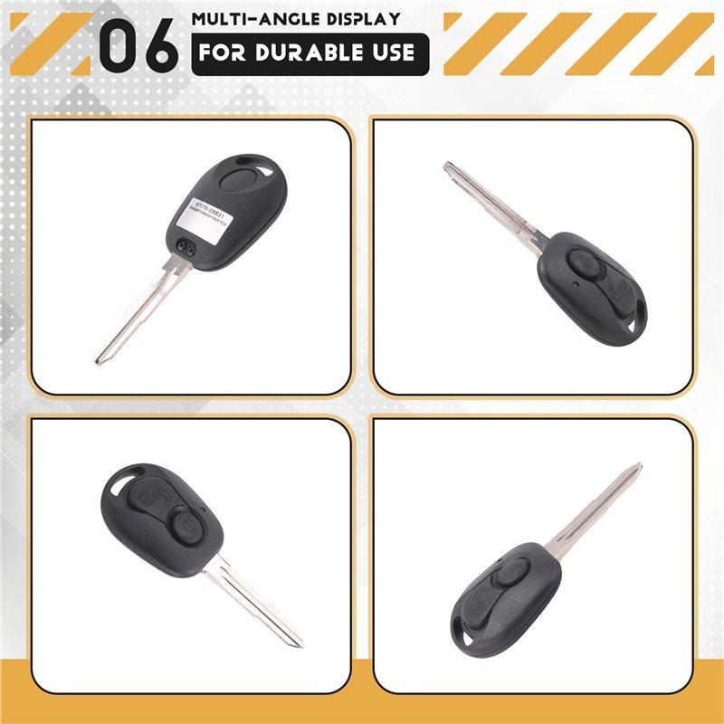WO-2 Buttons Remote Key Shell For Ssangyong Actyon Kyron Rexton Uncut Blade Key Fob Cover Case Replacement