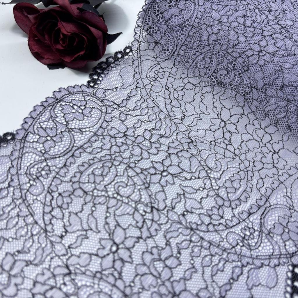 Spandex Fabric Lace, Two Tones DIY Sewing Elastic Lace for Lingerie, Bra, Underwear, Dress, Garment, Home Decor, Crafting