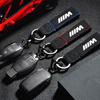 Suede Alloy Metal Leather Car Keychain Anti-lost Ring Pendant For BMW M Power Performance E46 e39 E90 E36 E60 E34 Accessories msjk68