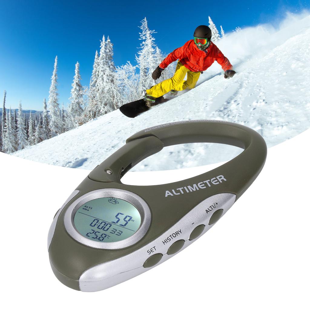 Handheld Thermometer Digital Altimeter Barometer Multifunctional ABS Housing Backlight Altitude Barometer for Outdoor Sports