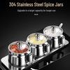 Beifu 304 Stainless Steel Spice Jar Set with Spoons (3 X 500ml)