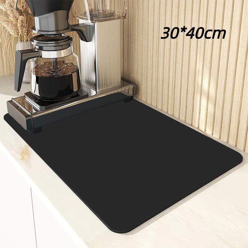 Super Absorbent Impermeable Kitchen Drainage Mat Heat Insulation Non Slip Dish Drying Pad For Tableware