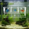 Highly Transparent Fish Breeding Box Acrylic Suspension Aquarium Isolation Box Double Layer Hatching Incubator Guppies Breeding
