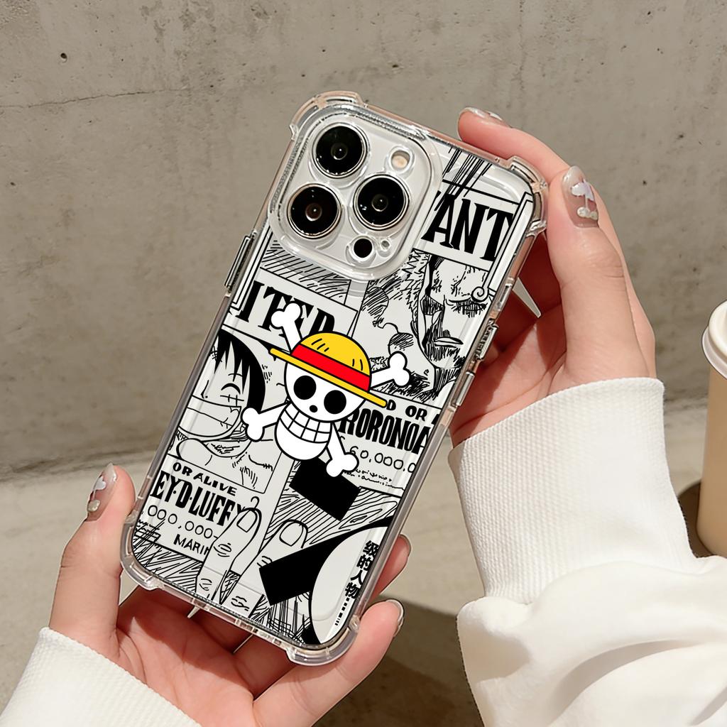 Anime Luffys Zoros Phone Case For iPhone 17 16e 16 15 14 13 12 11 Mini Air Pro Max X XR XSMax 7 8 Plus Anti Fall Clear