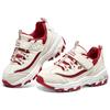 Skechers Kids Fashion Versatile Comfortable Toe Protection Non-Slip Kick-Resistant Rebound Low-Top Walking Shoes Baby Shoes Beige Red 80588N-NTRD