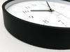 KATOMOKU Plywood Clock 18 Black Wall Clock with Continuous Second km-110BK Hand, 304mm (Radio-controlled)