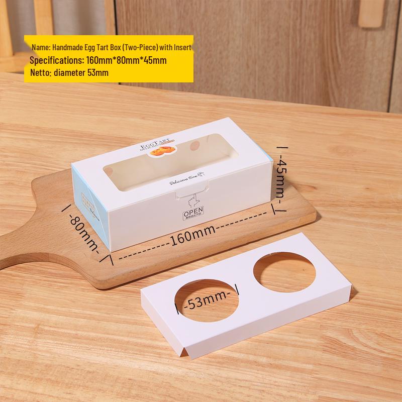 Disposable Portuguese Egg Tart Boxes (2, 4, or 6 Pieces) for Homemade Desserts & Takeaway