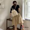 Rucksack mit Kordelzug, glänzende Tasche, Mini-Riemen, Leder, Mini-Tasche