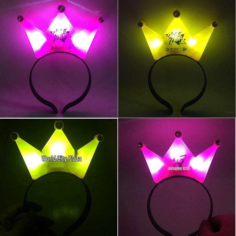 Luminous Flashing Crown Headband with Logo Customization