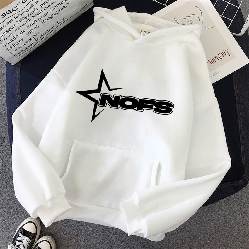 Winter Fashion Womens Hoodie NOFS Print Pullover Streetwear Hoodies Women Hip Hop Fleece Harajuku Y2K Unisex Sweatshirts Tops