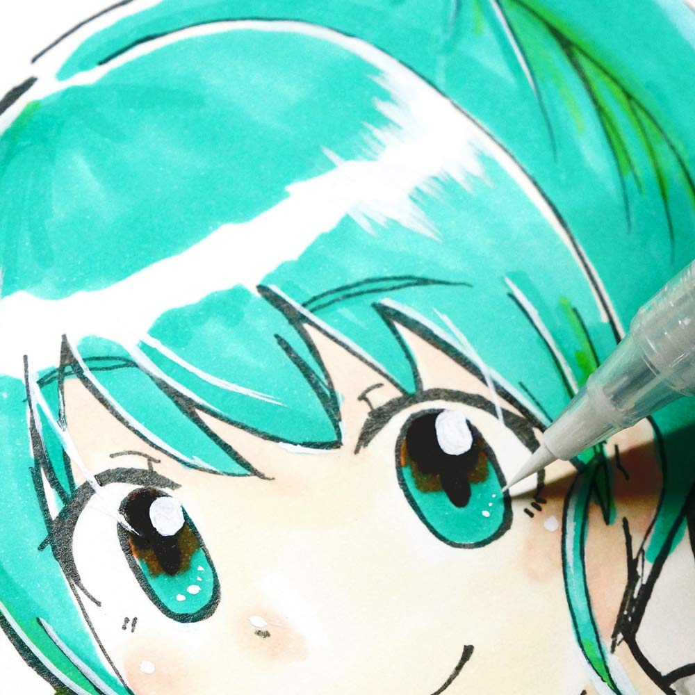 Kuretake ZIG CARTOONUST White Brush Ultra Fine Pen, Point, CNBW-02S