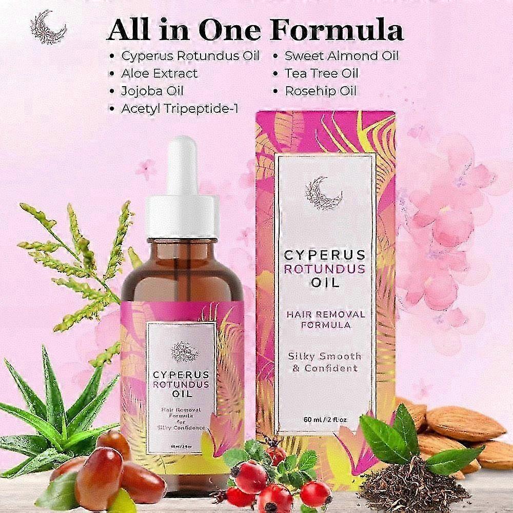 Cyperus Rotundus Oil - 60ml Natural Cyperus Rotundus Oil For Hair Removal, Moisturizing & Soothing Cyperus Oil For Reducing Body Hair Growth