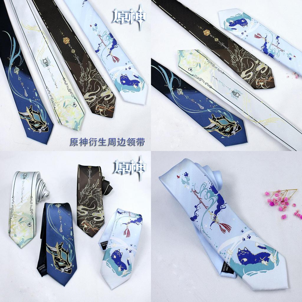 Unique Genshin Impact Necktie Suitable For All Genders And Ages