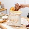 2 Peças Saco de Pão de Cera de Abelha com Zíper em L Grande Capacidade Saco de Armazenamento de Alimentos Tecido de Algodão Reutilizável Organizador de Cozinha