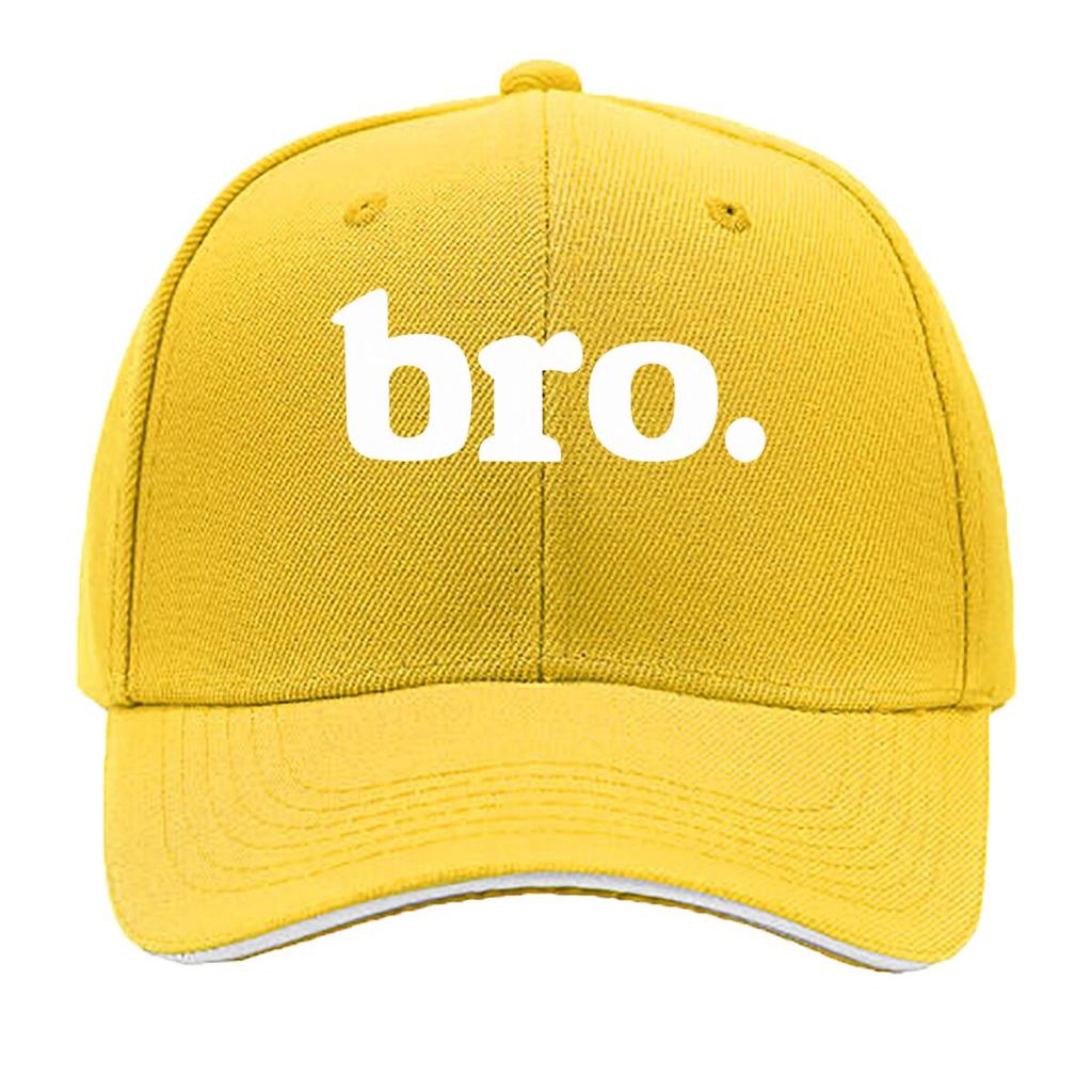 Boys Bro Text Graphic Design Sandwich Baseball Cap Unisex Women Sun Cap Outdoor Workouts Hat