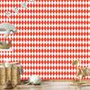 Harlequin Diamonds Wallpaper Coral, White and Red 50x1000