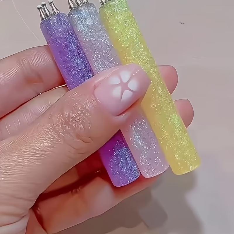 1PC New-Style Nail Art Shaping Pen, Acrylic Handle , One-Stroke Molding for Petals and Flower Patterns