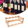 Wine Rack Freestanding 8 Bottle 2 Tier Bamboo Wine Racks Countertop Cabinet Wine Holder Wine Storage Shelf For Kitchen