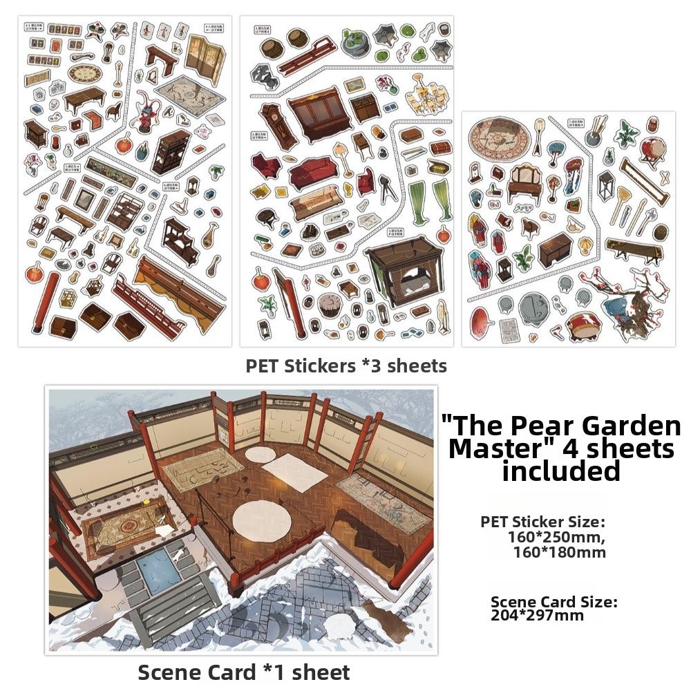 My Home Theme Landscape Stickers Cottage Scrapbook Stickers 3D Stacking Stickers Gift Giving