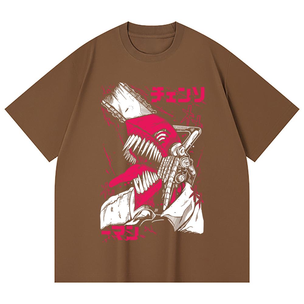 230 Gsm 100% Cotton Chainsaw Man V16 Denji Print Unisex Heavy Cotton T Shirt