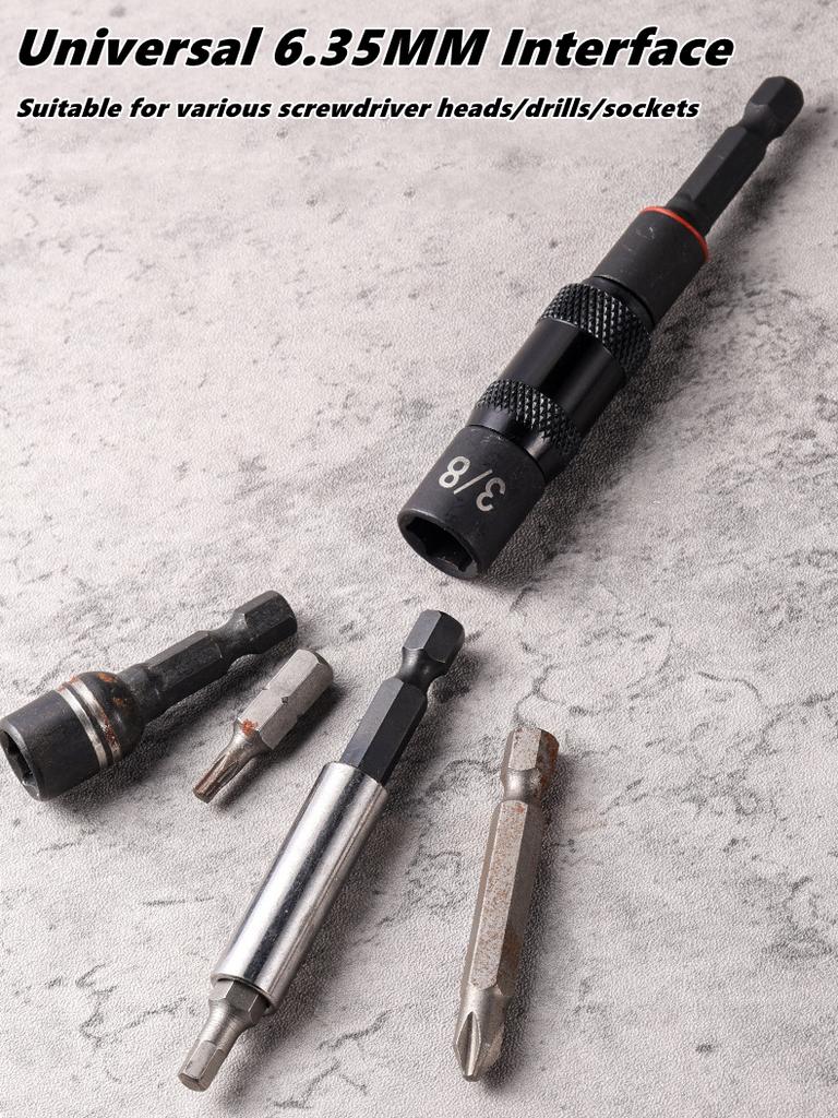 Universal Magnetic Sleeve Socket Drill Screwdriver Bit Holder Magnetic Hex Swivel Screw Nut Driver Tip Adapter Extension Rod