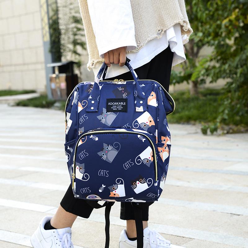 Trendy Large-Capacity Mommy and Baby Travel Backpack