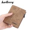 Wallet Men's Short Style European American Retro Multi Card Business Ticket Holder Vertical Zipper