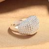 2026 Hollow Ball Ring Women's Geometric Creative Sweet Cool S925 Silver Plated Open Ring Versatile Personality Wide Face Index Finger Ring
