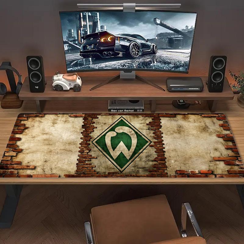 SV Werder Bremen Home Large Size Mouse Pad Large Gaming Table Cushion Non-slip Laptop Tablet Big Mousepad XXL Mat Mini PC Playmat With Lock edge