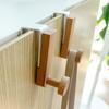 Multiple Purpose Cabinet Hook with Iron & Wood Space Saving Door Mount Hook 4pcs for Hanging Items In Various Rooms Saving