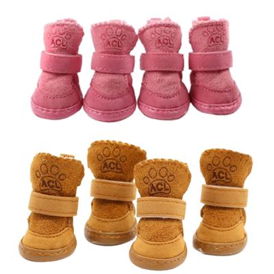 Sapatos para animais de estimação Sapatos de algodão Botas de neve Sapatos de algodão antiderrapantes para animais de estimação