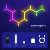 WIFI APP Smart Lamp Tuya Music Rhythm Control Splicing Ambient Quantum Lights LED Night Light for Game Room Bedroom Decoration
