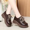 Thick-Soled Small Leather Shoes For Women Lace-Up New British Style Women's Shoes For Spring And Autumn Casual Shoes Loafers