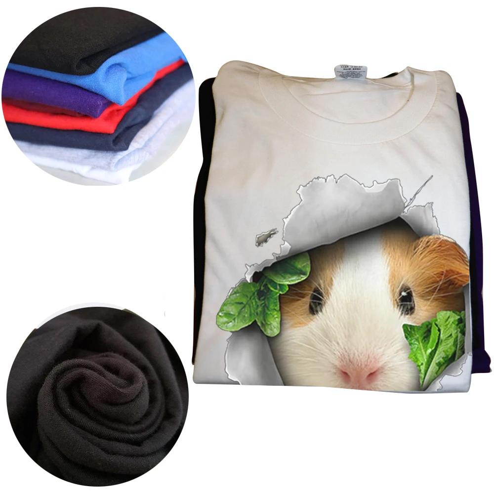 Guinea Pig Lover Pet Potato Print Funny Cotton Men T-shirt Cute Tshirt Summer Fashion Cartoon Top Shirts Punk Male T Shirt