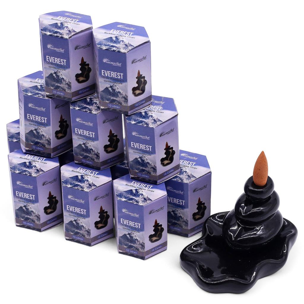 6x Backflow Incense Cones Masala Everest 10 Cones Aromatika
