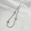 Ins Y2K Silver Love Heart Bowknot Phone Charm Strap Bead Pendant For Phone Accessories Hanging Rope Girl Jewelry