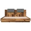 Bed Frame with Headboard Reclaimed Wood Look 180 x 200 cm Engineered Wood