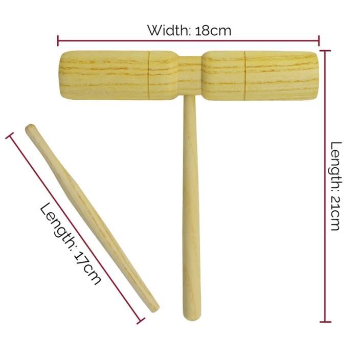Woodblock (instrument de percussion) - A-Star T Bar - Jaune - Bois - Pour expérimenter les rythmes