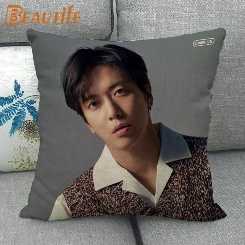 45X45cm CNBLUE KPOP Pillow Cover Square Zipper Cotton Linen Fabric Pillow Cases Bedroom Home Decorative Boys Girls Gift