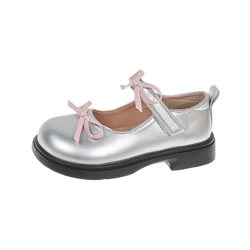 New Fashion Black Princess Shoes Children's Shallow Mouth Soft Sole Girls Leather Shoes