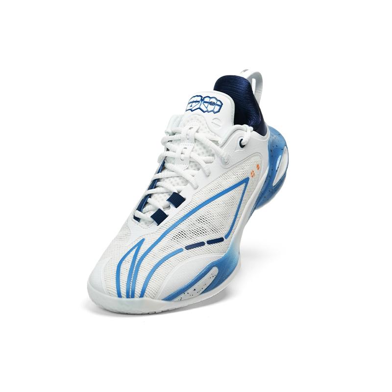 Li Ning Flash Attack 11 CBA Sichuan Team PE Edition Men Basketball Shoes White Blue ABAU053-32