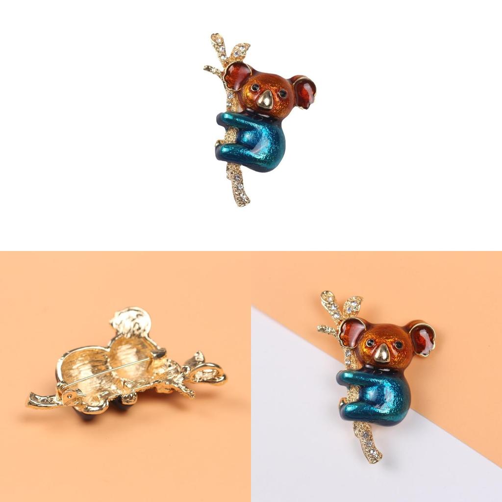 Retro Koala Brooch Alloy Animal Pendant Jewelry Decoration For Gift And Fashion