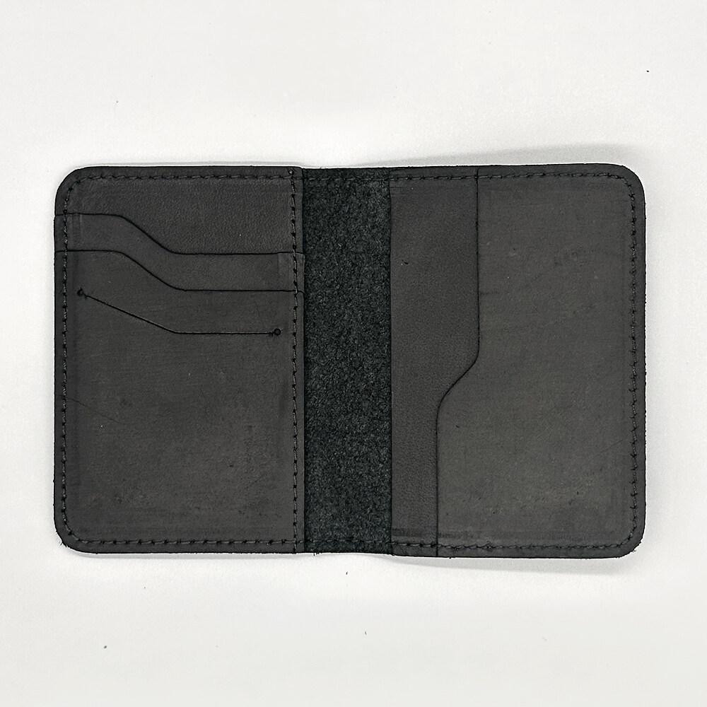 

Мужской ретро-кошелек Crazy Horse из кожи, маленький, ультратонкий, для сертификата, мини-кошелек чёрный