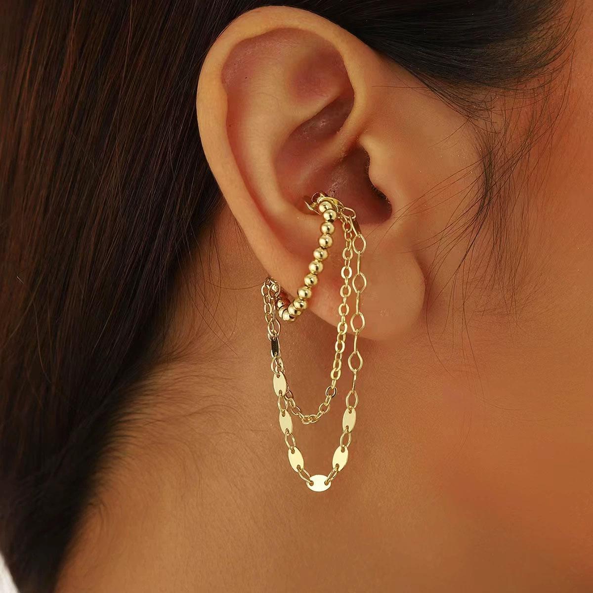 

Delicate Stainless Steel Butterfly Pendant Earrings Women s Magnet Tassel Beaded Pearl Clip Earring Ear Clip Waterproof Zircon