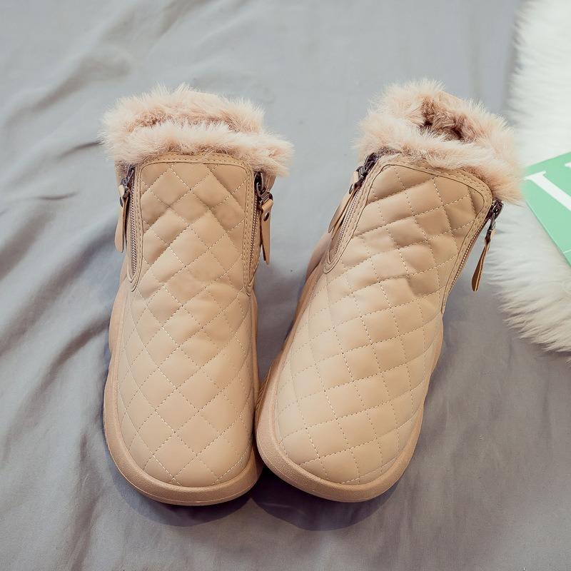 High-top Cotton Shoes Winter Velvet Thickened Warm Snow Boots Women's Versatile New Cotton Boots Large Cotton Women's Shoes Winter