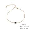 Evil Eye Micro Pave Zircon Bracelet Women Vintage High End Jewelry