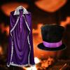 Themed King Queen Cape Costume Halloween Party Cloak Lightweight Polyester Design Theater Performances Hat