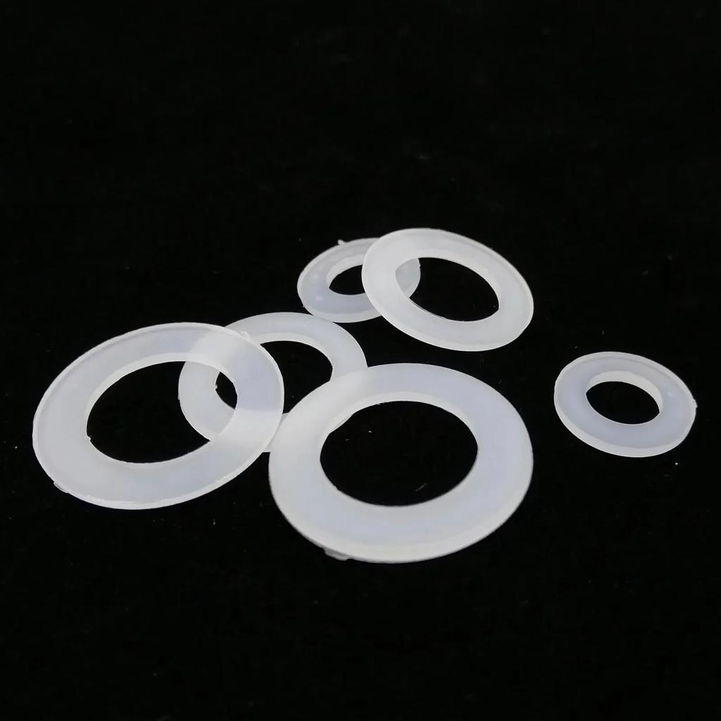 500 Pezzi M2 M2.5 M3 M4 M5 M6 M8 M10 Rondella Piana in Nylon Plastico Bianco Guarnizione Piana Vite Bullone Rondella Isolante Kit di Montaggio